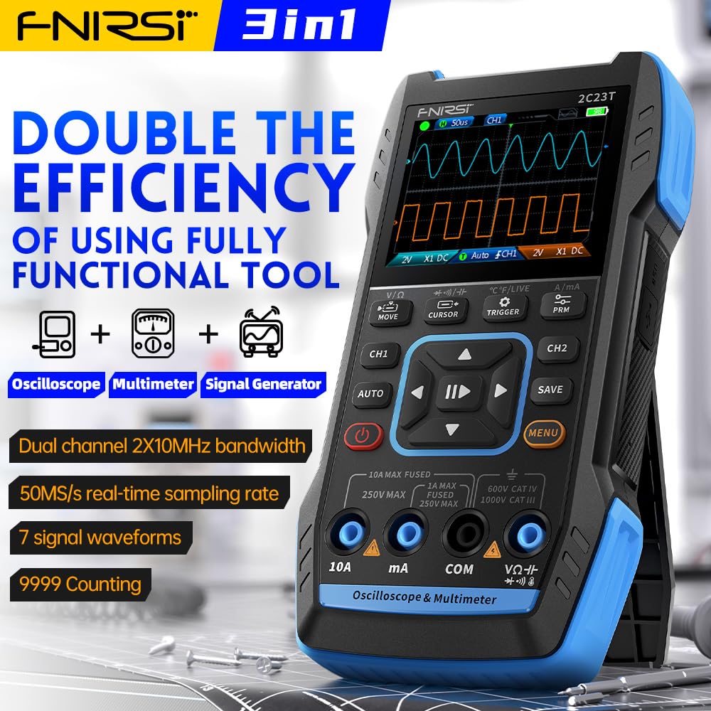 Amazon | Fnirsi 2C23T Handheld Digital Oscilloscope Multimeter +